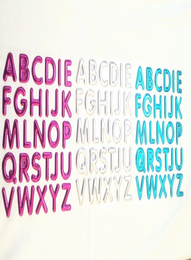 Brikshi 3D Metallic Colored Alphabet Stickers Multi-Color Decorative Stickers for Crafts,DIY, and Scrapbooking Projects (Set of 1) - Image 3